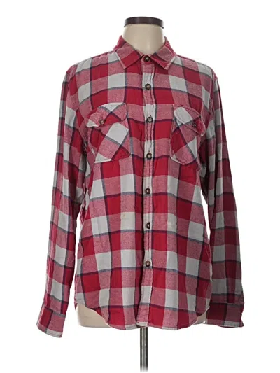 Pre-owned Assorted Brands Long Sleeve Button Down Shirt In Red