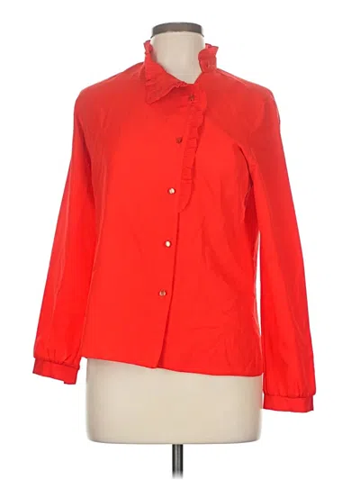 Pre-owned Assorted Brands Long Sleeve Button Down Shirt In Red