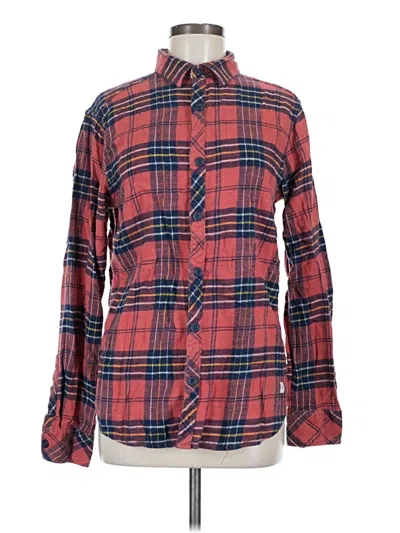 Pre-owned Assorted Brands Long Sleeve Button Down Shirt In Red
