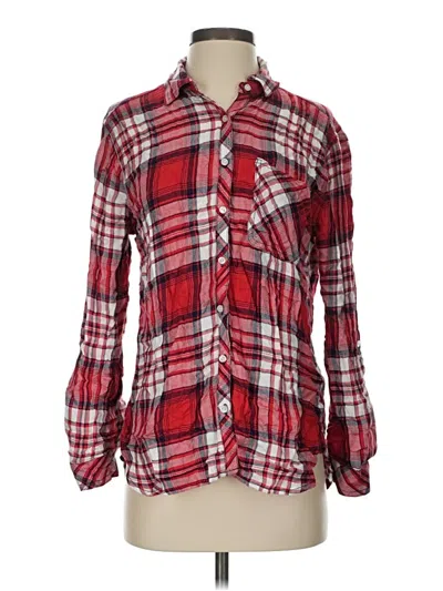 Pre-owned Assorted Brands Long Sleeve Button Down Shirt In Red