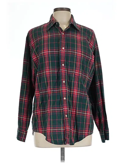 Pre-owned Assorted Brands Long Sleeve Button Down Shirt In Red