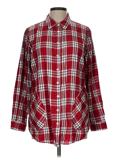 Pre-owned Assorted Brands Long Sleeve Button Down Shirt In Red