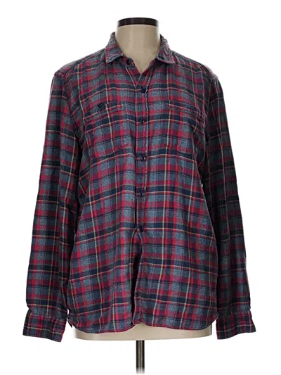 Pre-owned Assorted Brands Long Sleeve Button Down Shirt In Red