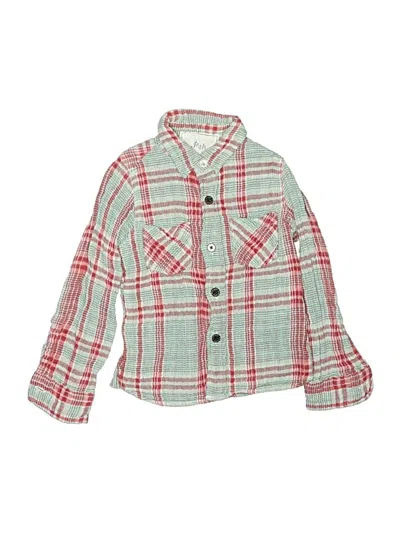 Pre-owned Assorted Brands Kids' Long Sleeve Button Down Shirt In Red