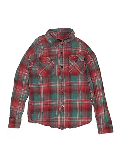Pre-owned Assorted Brands Kids' Long Sleeve Button Down Shirt In Red