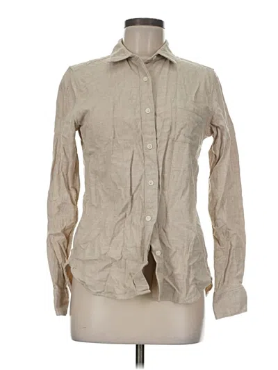 Pre-owned Assorted Brands Long Sleeve Button Down Shirt In Tan