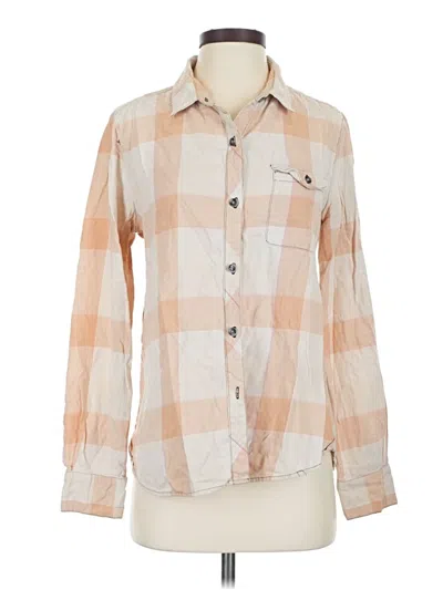 Pre-owned Assorted Brands Long Sleeve Button Down Shirt In Tan