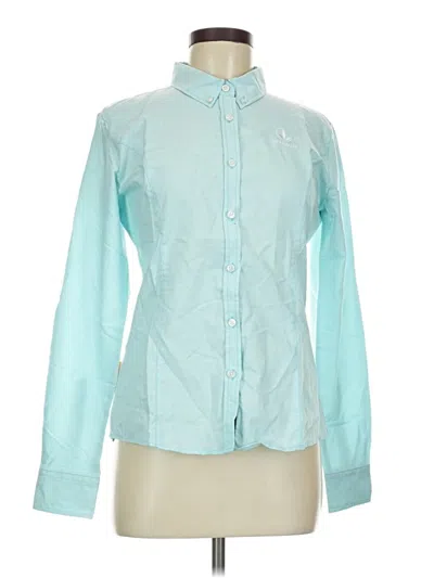 Pre-owned Assorted Brands Long Sleeve Button Down Shirt In Teal