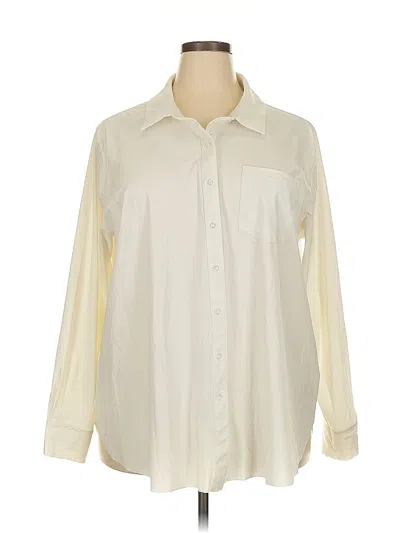 Pre-owned Assorted Brands Long Sleeve Button Down Shirt In White