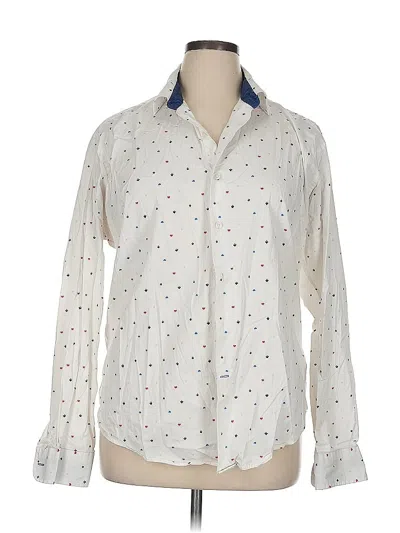 Pre-owned Assorted Brands Long Sleeve Button Down Shirt In White