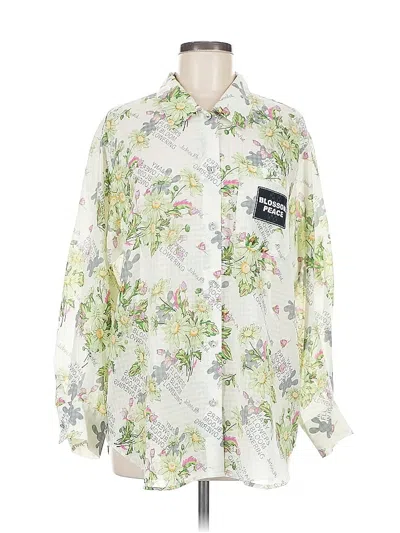 Pre-owned Assorted Brands Long Sleeve Button Down Shirt In White