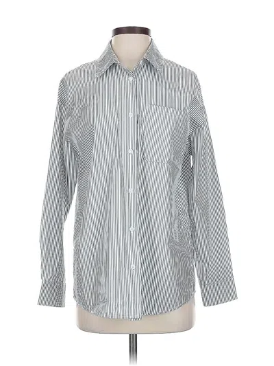 Pre-owned Assorted Brands Long Sleeve Button Down Shirt In White