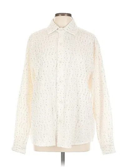 Pre-owned Assorted Brands Long Sleeve Button Down Shirt In White