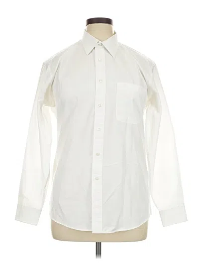 Pre-owned Assorted Brands Long Sleeve Button Down Shirt In White