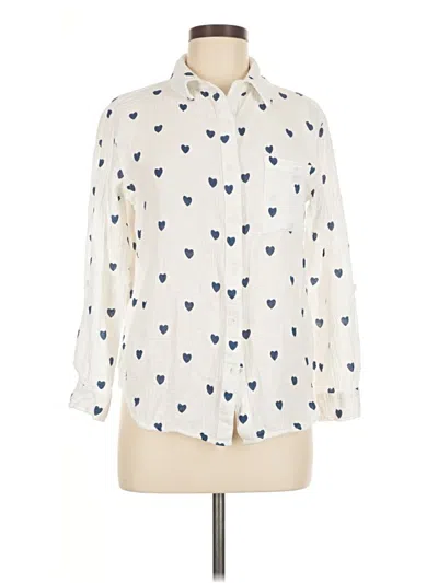 Pre-owned Assorted Brands Long Sleeve Button Down Shirt In White