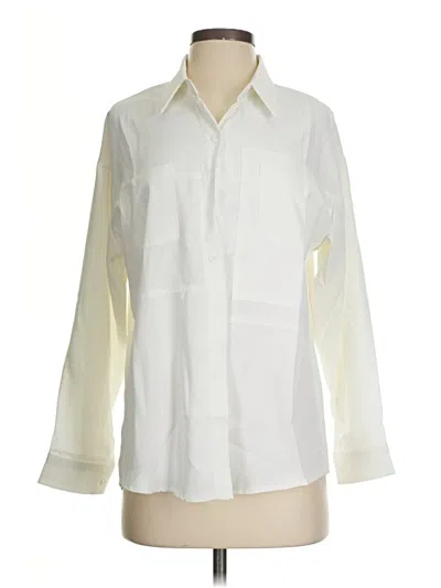 Pre-owned Assorted Brands Long Sleeve Button Down Shirt In White
