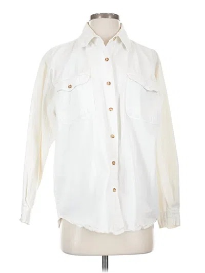 Pre-owned Assorted Brands Long Sleeve Button Down Shirt In White