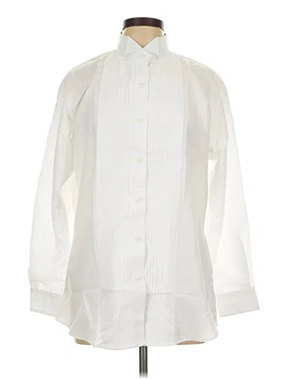 Pre-owned Assorted Brands Long Sleeve Button Down Shirt In White