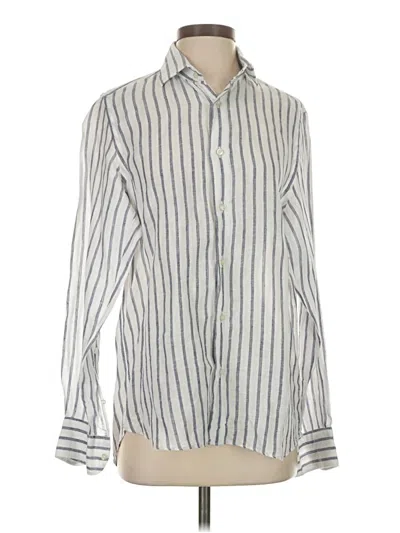 Pre-owned Assorted Brands Long Sleeve Button Down Shirt In White