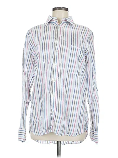 Pre-owned Assorted Brands Long Sleeve Button Down Shirt In White