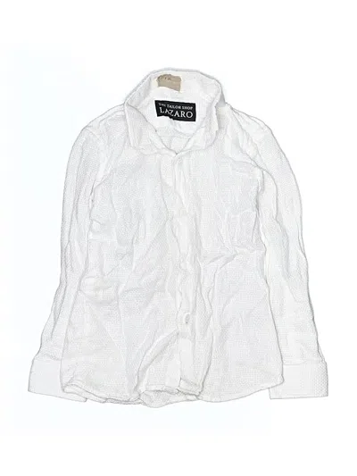 Pre-owned Assorted Brands Kids' Long Sleeve Button Down Shirt In White