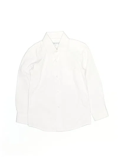 Pre-owned Assorted Brands Kids' Long Sleeve Button Down Shirt In White