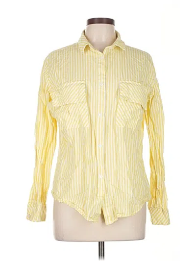 Pre-owned Assorted Brands Long Sleeve Button Down Shirt In Yellow