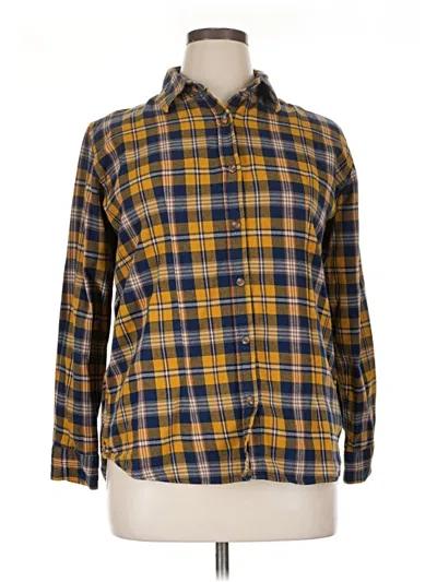 Pre-owned Assorted Brands Long Sleeve Button Down Shirt In Yellow