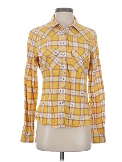 Pre-owned Assorted Brands Long Sleeve Button Down Shirt In Yellow