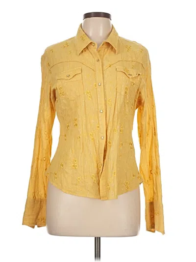 Pre-owned Assorted Brands Long Sleeve Button Down Shirt In Yellow