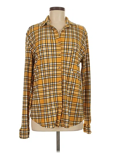 Pre-owned Assorted Brands Long Sleeve Button Down Shirt In Yellow