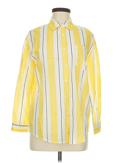 Pre-owned Assorted Brands Long Sleeve Button Down Shirt In Yellow