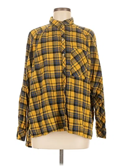 Pre-owned Assorted Brands Long Sleeve Button Down Shirt In Yellow