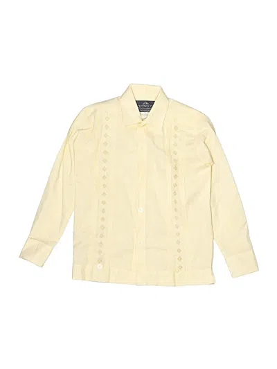 Pre-owned Assorted Brands Kids' Long Sleeve Button Down Shirt In Yellow