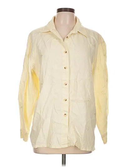 Pre-owned Assorted Brands Long Sleeve Button Down Shirt In Yellow