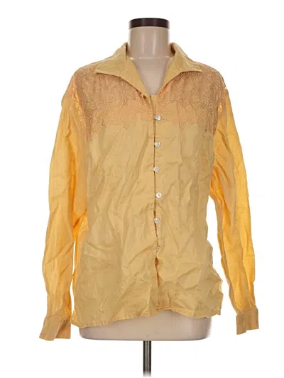Pre-owned Assorted Brands Long Sleeve Button Down Shirt In Yellow