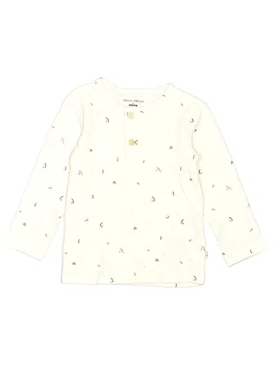 Pre-owned Assorted Brands Babies' Long Sleeve Henley In Ivory