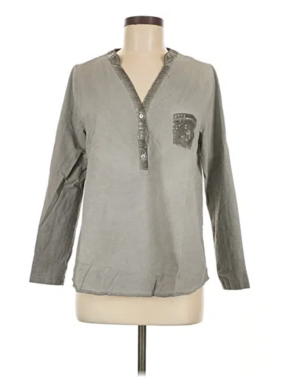 Assorted Brands Long Sleeve Henley Shirt In Gray