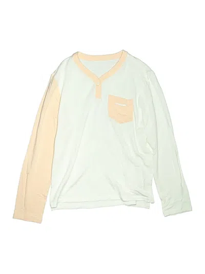 Pre-owned Assorted Brands Kids' Long Sleeve Henley Shirt In Green