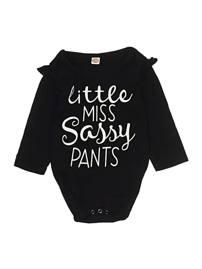 Pre-owned Assorted Brands Kids' Long Sleeve Onesie In Black