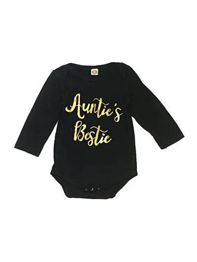 Pre-owned Assorted Brands Kids' Long Sleeve Onesie In Black