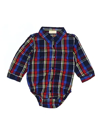 Pre-owned Assorted Brands Kids' Long Sleeve Onesie In Blue