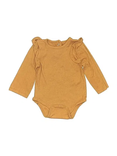 Pre-owned Assorted Brands Babies' Long Sleeve Onesie In Gold
