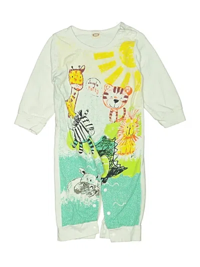 Pre-owned Assorted Brands Kids' Long Sleeve Onesie In Green