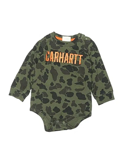 Pre-owned Assorted Brands Kids' Long Sleeve Onesie In Green