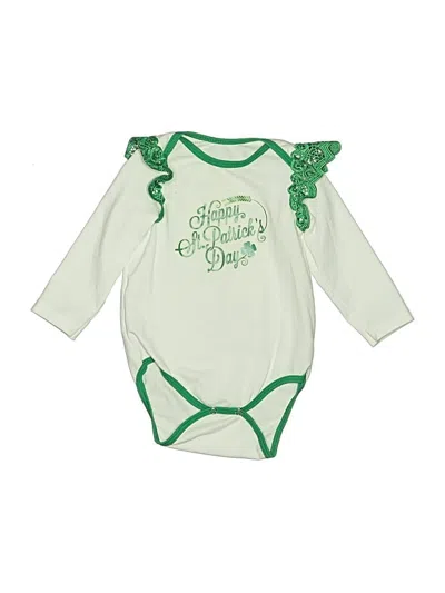 Pre-owned Assorted Brands Babies' Long Sleeve Onesie In Green