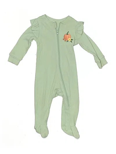Pre-owned Assorted Brands Babies' Long Sleeve Onesie In Green