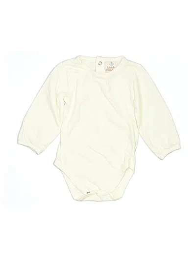 Pre-owned Assorted Brands Babies' Long Sleeve Onesie In Ivory