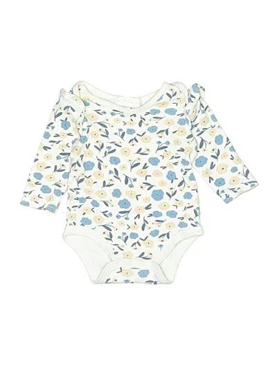Pre-owned Assorted Brands Babies' Long Sleeve Onesie In Ivory