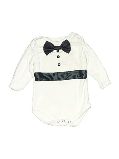 Pre-owned Assorted Brands Babies' Long Sleeve Onesie In Ivory